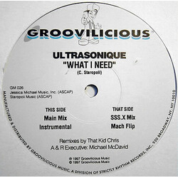 Ultrasonique What I Need (That Kid Chris Remixes) USED VINYL 12INCH 33 S RPM