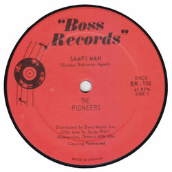 The Pioneers / Christine Joy White Samfi Man / Baby Don't Get Hooked On Me USED VINYL 12INCH 45 RPM SINGLE
