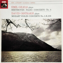 Ludwig van Beethoven / Wolfgang Amadeus Mozart / Emil Gilels / David Oistrach Piano Concerto No. 4 / Violin Concerto No. 3, K. 216 Vinyl LP USED