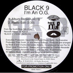Black 9 I'm An O.G. USED VINYL 12INCH 33 S RPM PROMO