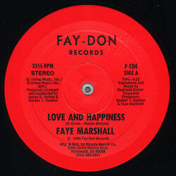 Faye Marshall Love And Happiness USED VINYL 12INCH 33 S RPM