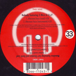 Nobody / 2Mex / DJ Esp (2) / Mumbles / Cut Chemist / Darkleaf Afternoon Focus / Caution USED VINYL 12INCH 33 S RPM LIMITED EDITION