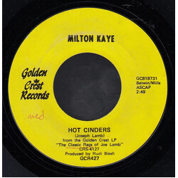 Milton Kaye Hot Cinders / Bohemia USED VINYL 7INCH 45 RPM SINGLE