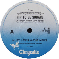 Huey Lewis & The News Hip To Be Square USED VINYL 7INCH 45 RPM SINGLE
