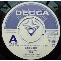 Chips (10) Shine A Light / Living Is Ours USED VINYL 7INCH 45 RPM SINGLE PROMO