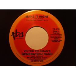 Victor Feldman's Generation Band Make It Right USED VINYL 7INCH 45 RPM PROMO