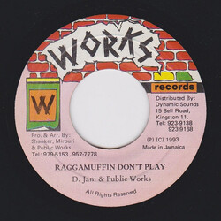 Djani & The Public Works Raggamuffin Don't Play USED VINYL 7INCH 45 RPM SINGLE