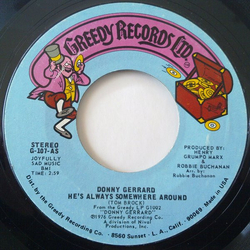 Donny Gerrard He's Always Somewhere Around Vinyl 7" USED