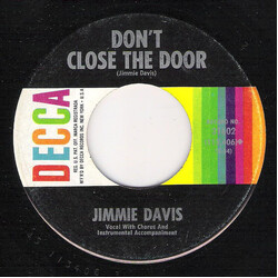 Jimmie Davis Don't Close The Door / The Beginning Of The End USED VINYL 7INCH 45 RPM