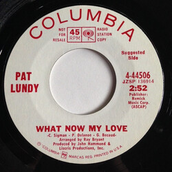 Pat Lundy What Now My Love / Does She Ever Remind You Of Me USED VINYL 7INCH 45 RPM SINGLE PROMO STYRENE