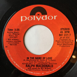 Ralph MacDonald In The Name Of Love / Play Pen USED VINYL 7INCH 45 RPM SINGLE STYRENE