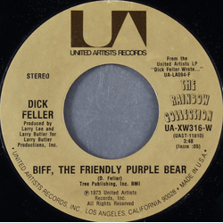 Dick Feller Biff, The Friendly Purple Bear / Goodbye California Vinyl 7" USED