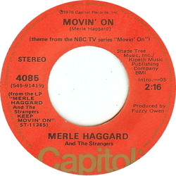 Merle Haggard / The Strangers (5) Movin' On / Here In Frisco Vinyl 7" USED