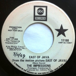 The Impressions Just Before Sunrise / East Of Java Vinyl 7" USED