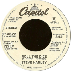 Steve Harley Roll The Dice Vinyl 7" USED