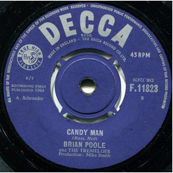 Brian Poole & The Tremeloes Candy Man Vinyl 7" USED
