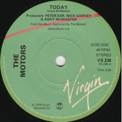The Motors Today VINYL 7" USED