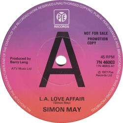 Simon May L. A. Love Affair USED VINYL 7INCH 45 RPM PROMO