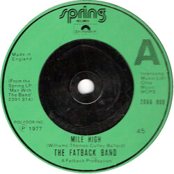 The Fatback Band Mile High USED VINYL 7INCH 45 RPM