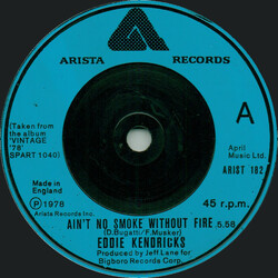 Eddie Kendricks Ain't No Smoke Without Fire / How's Your Love Life Baby USED VINYL 7INCH 45 RPM SINGLE