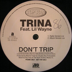 Trina / Lil Wayne Don't Trip USED VINYL 12INCH SINGLE 33 S RPM PROMO