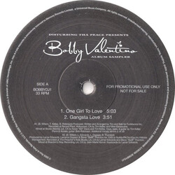 Bobby Valentino (2) Album Sampler USED VINYL 12INCH 33 S RPM PROMO SAMPLER