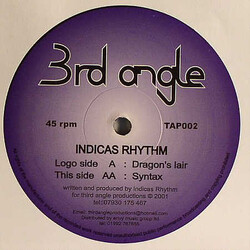 Indicas Rhythm Dragon's Lair / Syntax USED VINYL 12INCH 45 RPM
