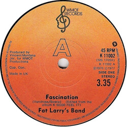 Fat Larry's Band Fascination USED VINYL 7INCH 45 RPM SINGLE
