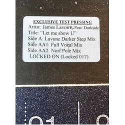 James Lavonz / Darkside (15) Let Me Show U USED VINYL 12INCH TEST PRESSING WHITE LABEL