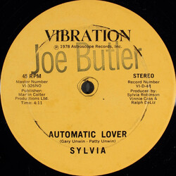 Sylvia Robinson Automatic Lover USED VINYL 12INCH 45 RPM SINGLE SIDED ETCHED