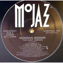 Norman Brown Too High USED VINYL 12INCH PROMO 33 S RPM