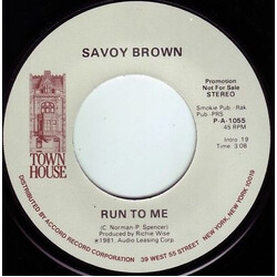 Savoy Brown Run To Me USED VINYL 7INCH 45 RPM SINGLE PROMO