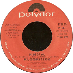 Ray, Goodman & Brown Inside Of You Vinyl 7" USED