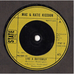 Mac And Katie Kissoon Like A Butterfly USED VINYL 7INCH 45 RPM SINGLE