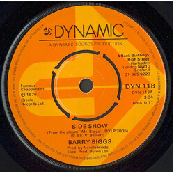 Barry Biggs Side Show / I'll Be Back VINYL 7" USED