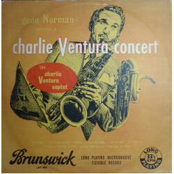 Gene Norman / Charlie Ventura / The Charlie Ventura Septet / Jackie & Roy Gene Norman Presents A Charlie Ventura Concert Vinyl LP USED
