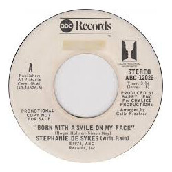 Stephanie De-Sykes / Rain (17) Born With A Smile On My Face Vinyl 7" USED