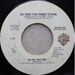 Sly & The Family Stone Ha Ha, Hee Hee USED VINYL 7INCH 45 RPM PROMO STEREO MONO