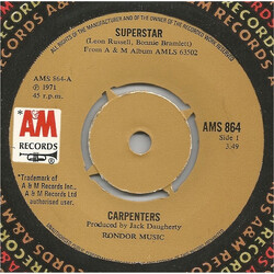 Carpenters Superstar Vinyl 7" USED
