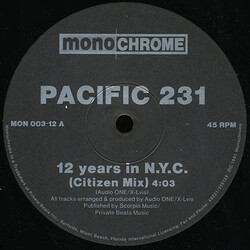 Pacific 231 12 Years In N.Y.C. / 21st Century Schizoid Man USED VINYL 12INCH 45 RPM