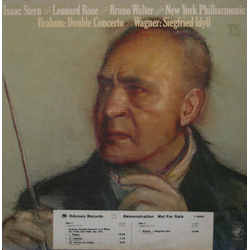 Johannes Brahms / Richard Wagner / Isaac Stern / Leonard Rose / Bruno Walter / New York Philharmonic Double Concerto / Siegfried Idyll Vinyl LP USED