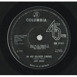 Jeff Beck Hi Ho Silver Lining USED VINYL 7INCH 45 RPM SINGLE