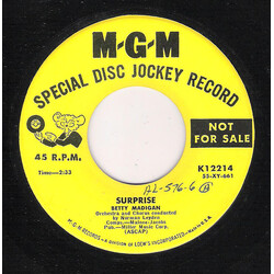 Betty Madigan Surprise / I Miss The Boy USED VINYL 7INCH 45 RPM PROMO