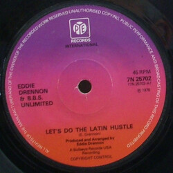 Eddie Drennon & The B.B.S. Unlimited Let's Do The Latin Hustle USED VINYL 7INCH 45 RPM
