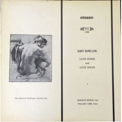 John Dowland / Deborah Minkin / Willard Cobb Lute Songs and Lute Solos Vinyl LP USED