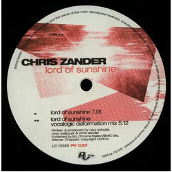 Chris Zander Lord Of Sunshine Vinyl 12" USED