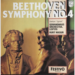 Ludwig van Beethoven / Gewandhausorchester Leipzig / Kurt Masur Symphony No. 4 Vinyl LP USED