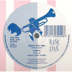 D*Note / Krazy Cool D-Zine Now's The Time USED VINYL 12INCH 45 RPM
