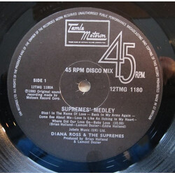 The Supremes Supremes' Medley USED VINYL 12INCH 45 RPM SINGLE PARTIALLY MIXED