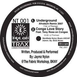 Jaymz Nylon Underground (Afrotech Remix 2007) USED VINYL 12INCH 33 S RPM